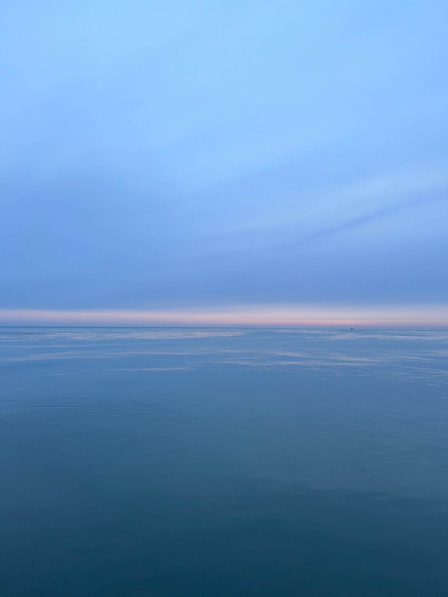 Lake Michigan at dusk, Chicago